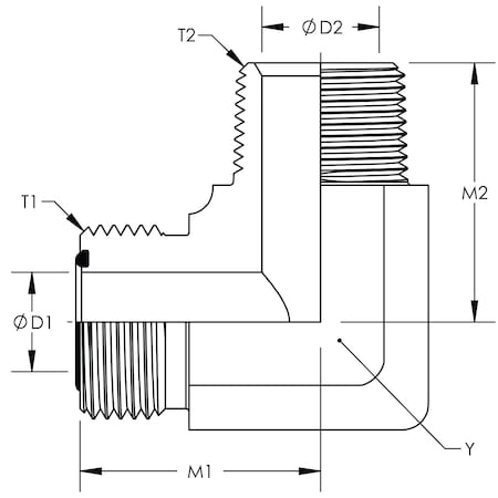 World Wide Fittings ORFS 90 Deg. Male Elbow Stainless Steel FS2501X16X16SS
